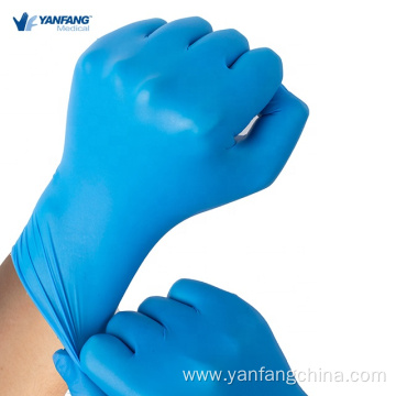 Disposable Heavy Duty Blue Medical Nitrile Gloves